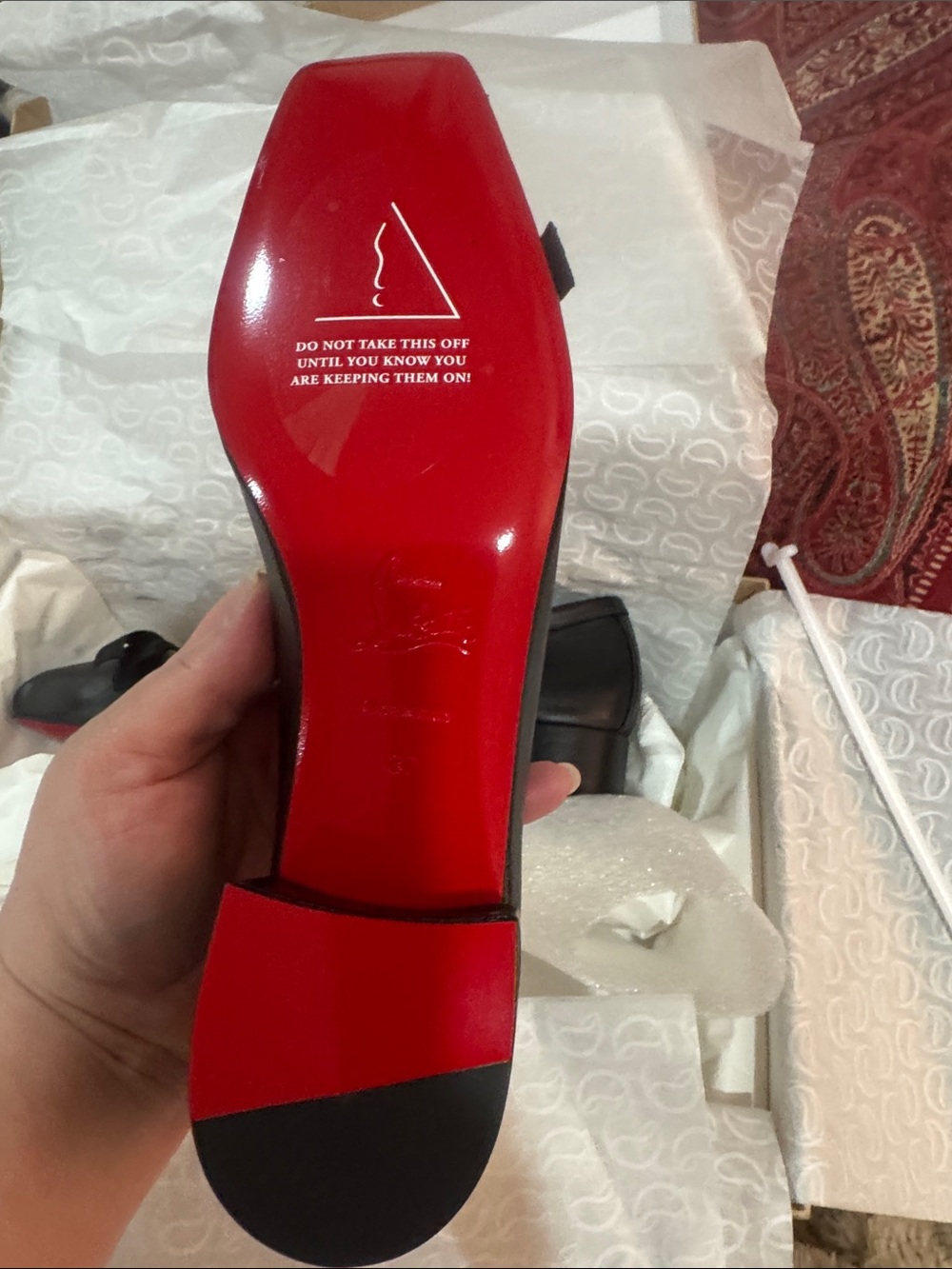 Christian Louboutin/Black Leather Bow Ballet 30mm pumps/“Mamaflirt”/US 7/NIB!!!! - Picture 8 of 16